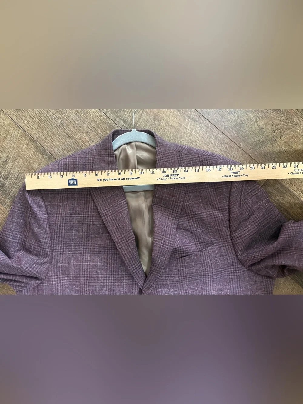 Lauren Ralph Lauren 44R Wool Silk Linen Pink Plaid Sport Coat Blazer